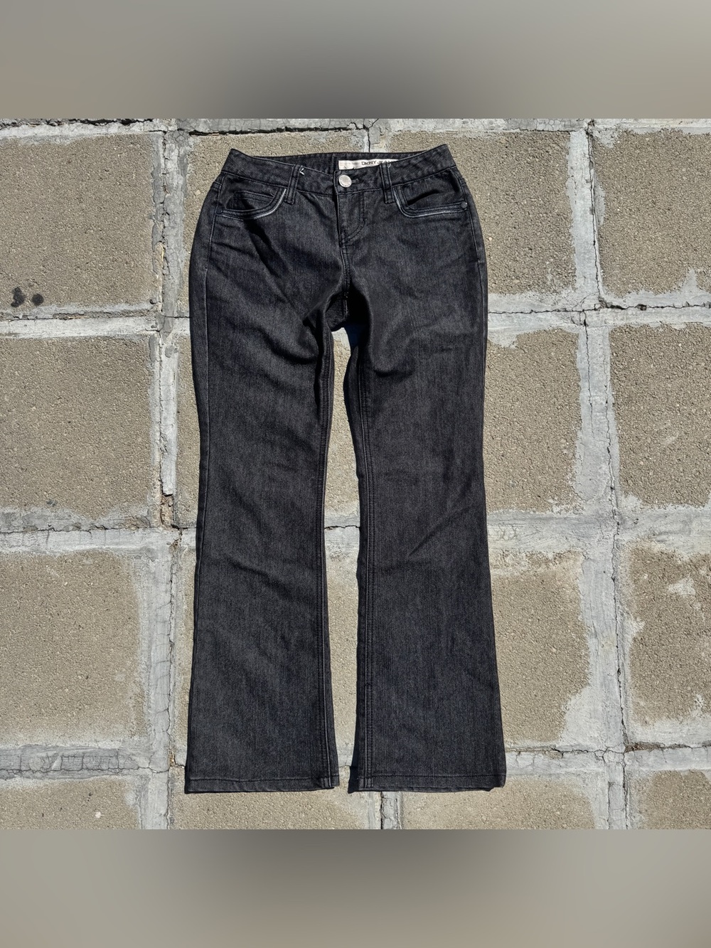 Y2K Dkny Black Low-rise Bootcut Jeans